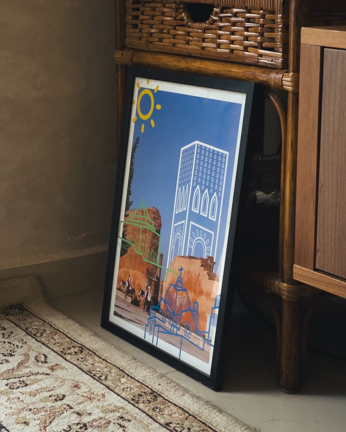 Cane Storage Cabinet, doors closed